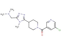 1-(5-{1-[(5-chloropyridin-3-yl)carbonyl]piperidin-4-yl}-4-methyl-4H-1,2,4-triazol-3-yl)-N,N-dimethylmethanamine