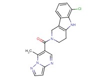 6-chloro-2-[(7-methylpyrazolo[1,5-a]pyrimidin-6-yl)carbonyl]-2,3,4,5-tetrahydro-1H-pyrido[4,3-b]indole