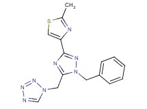 1-{[1-benzyl-3-(2-methyl-1,3-thiazol-4-yl)-1H-1,2,4-triazol-5-yl]methyl}-1H-tetrazole
