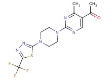 1-(4-methyl-2-{4-[5-(trifluoromethyl)-1,3,4-thiadiazol-2-yl]piperazin-1-yl}pyrimidin-5-yl)ethanone