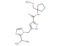 5-[(2-isopropyl-1H-imidazol-1-yl)methyl]-N-[1-(methoxymethyl)cyclopentyl]-1H-pyrazole-3-carboxamide