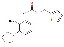 N-(2-methyl-3-pyrrolidin-1-ylphenyl)-N'-(2-thienylmethyl)urea
