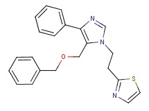 2-(2-{5-[(benzyloxy)methyl]-4-phenyl-1H-imidazol-1-yl}ethyl)-1,3-thiazole