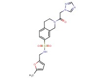 N-[(5-methyl-2-furyl)methyl]-2-(1H-1,2,4-triazol-1-ylacetyl)-1,2,3,4-tetrahydroisoquinoline-7-sulfonamide