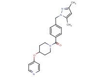 4-[(1-{4-[(3,5-dimethyl-1H-pyrazol-1-yl)methyl]benzoyl}-4-piperidinyl)oxy]pyridine