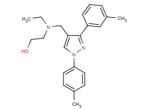 2-(ethyl{[3-(3-methylphenyl)-1-(4-methylphenyl)-1H-pyrazol-4-yl]methyl}amino)ethanol