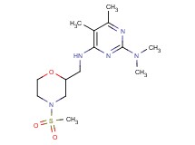 N~2~,N~2~,5,6-tetramethyl-N~4~-{[4-(methylsulfonyl)morpholin-2-yl]methyl}pyrimidine-2,4-diamine