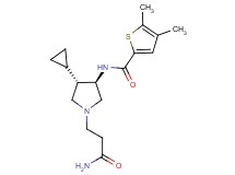 N-[rel-(3R,4S)-1-(3-amino-3-oxopropyl)-4-cyclopropyl-3-pyrrolidinyl]-4,5-dimethyl-2-thiophenecarboxamide hydrochloride