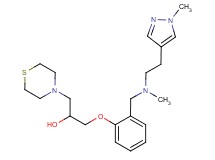 1-[2-({methyl[2-(1-methyl-1H-pyrazol-4-yl)ethyl]amino}methyl)phenoxy]-3-(4-thiomorpholinyl)-2-propanol