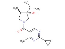 (3R*,4R*)-1-[(2-cyclopropyl-4-methyl-5-pyrimidinyl)carbonyl]-3-isopropyl-4-methyl-3-pyrrolidinol