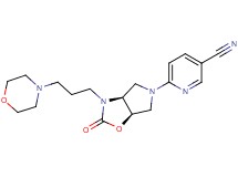 6-[(3aS*,6aR*)-3-(3-morpholin-4-ylpropyl)-2-oxohexahydro-5H-pyrrolo[3,4-d][1,3]oxazol-5-yl]nicotinonitrile
