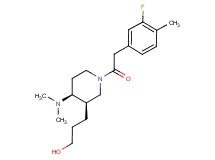3-{(3R*,4S*)-4-(dimethylamino)-1-[(3-fluoro-4-methylphenyl)acetyl]piperidin-3-yl}propan-1-ol