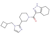 3-({3-[1-(cyclobutylmethyl)-1H-imidazol-2-yl]-1-piperidinyl}carbonyl)-4,5,6,7-tetrahydro-1H-indazole