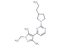 4-(1-ethyl-3,5-dimethyl-1H-pyrazol-4-yl)-2-(3-propylpyrrolidin-1-yl)pyrimidine