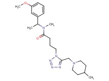 N-[1-(3-methoxyphenyl)ethyl]-N-methyl-4-{5-[(4-methyl-1-piperidinyl)methyl]-1H-tetrazol-1-yl}butanamide
