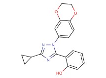 2-[3-cyclopropyl-1-(2,3-dihydro-1,4-benzodioxin-6-yl)-1H-1,2,4-triazol-5-yl]phenol