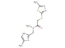 N-methyl-N-[(4-methyl-1H-imidazol-2-yl)methyl]-2-[(5-methyl-1,3,4-thiadiazol-2-yl)thio]acetamide