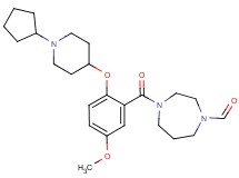4-{2-[(1-cyclopentyl-4-piperidinyl)oxy]-5-methoxybenzoyl}-1,4-diazepane-1-carbaldehyde