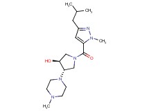 (3S*,4S*)-1-[(3-isobutyl-1-methyl-1H-pyrazol-5-yl)carbonyl]-4-(4-methyl-1-piperazinyl)-3-pyrrolidinol
