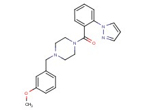 1-(3-methoxybenzyl)-4-[2-(1H-pyrazol-1-yl)benzoyl]piperazine trifluoroacetate