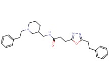 3-[5-(2-phenylethyl)-1,3,4-oxadiazol-2-yl]-N-{[1-(2-phenylethyl)-3-piperidinyl]methyl}propanamide