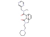 (3aR*,6S*)-N-methyl-1-oxo-2-(2-piperidin-1-ylethyl)-N-(pyrazin-2-ylmethyl)-1,2,3,6,7,7a-hexahydro-3a,6-epoxyisoindole-7-carboxamide