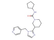 N-cyclopentyl-3-[1-(4-pyridinylmethyl)-1H-imidazol-2-yl]-1-piperidinecarboxamide