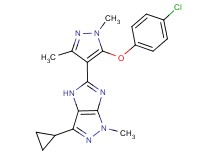 5-[5-(4-chlorophenoxy)-1,3-dimethyl-1H-pyrazol-4-yl]-3-cyclopropyl-1-methyl-1,4-dihydroimidazo[4,5-c]pyrazole