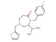 4-(4-fluorobenzyl)-3-isopropyl-1-(2-thienylmethyl)-1,4-diazepan-5-one