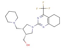 {(3R*,4R*)-4-(piperidin-1-ylmethyl)-1-[4-(trifluoromethyl)-5,6,7,8-tetrahydroquinazolin-2-yl]pyrrolidin-3-yl}methanol