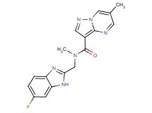 N-[(6-fluoro-1H-benzimidazol-2-yl)methyl]-N,6-dimethylpyrazolo[1,5-a]pyrimidine-3-carboxamide