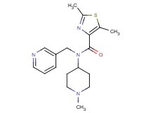 2,5-dimethyl-N-(1-methylpiperidin-4-yl)-N-(pyridin-3-ylmethyl)-1,3-thiazole-4-carboxamide