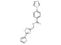 N-{[5-(2-furyl)-1,2,4-oxadiazol-3-yl]methyl}-4-(1H-imidazol-1-yl)benzamide