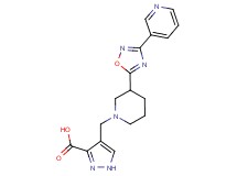 4-{[3-(3-pyridin-3-yl-1,2,4-oxadiazol-5-yl)piperidin-1-yl]methyl}-1H-pyrazole-3-carboxylic acid
