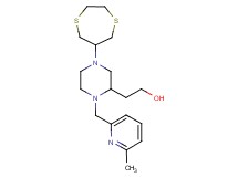 2-{4-(1,4-dithiepan-6-yl)-1-[(6-methyl-2-pyridinyl)methyl]-2-piperazinyl}ethanol