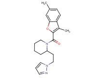 1-[(3,6-dimethyl-1-benzofuran-2-yl)carbonyl]-2-[2-(1H-pyrazol-1-yl)ethyl]piperidine