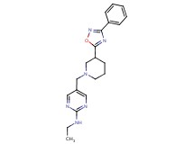N-ethyl-5-{[3-(3-phenyl-1,2,4-oxadiazol-5-yl)piperidin-1-yl]methyl}pyrimidin-2-amine