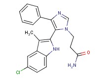 3-[5-(5-chloro-3-methyl-1H-indol-2-yl)-4-phenyl-1H-imidazol-1-yl]propanamide