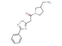 ({1-[(3-phenyl-1H-1,2,4-triazol-5-yl)acetyl]pyrrolidin-3-yl}methyl)amine