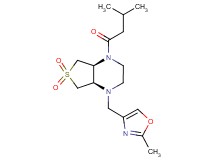 (4aR*,7aS*)-1-(3-methylbutanoyl)-4-[(2-methyl-1,3-oxazol-4-yl)methyl]octahydrothieno[3,4-b]pyrazine 6,6-dioxide