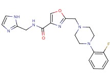 2-{[4-(2-fluorophenyl)-1-piperazinyl]methyl}-N-(1H-imidazol-2-ylmethyl)-1,3-oxazole-4-carboxamide