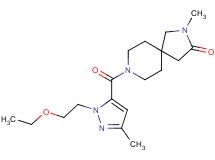 8-{[1-(2-ethoxyethyl)-3-methyl-1H-pyrazol-5-yl]carbonyl}-2-methyl-2,8-diazaspiro[4.5]decan-3-one