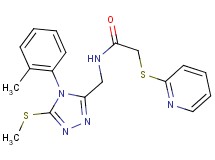 N-{[4-(2-methylphenyl)-5-(methylthio)-4H-1,2,4-triazol-3-yl]methyl}-2-(2-pyridinylthio)acetamide