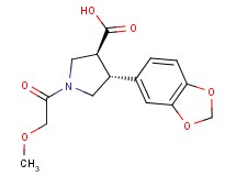 (3S*,4R*)-4-(1,3-benzodioxol-5-yl)-1-(methoxyacetyl)pyrrolidine-3-carboxylic acid