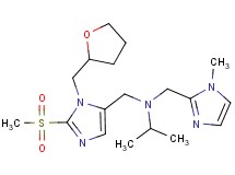 N-[(1-methyl-1H-imidazol-2-yl)methyl]-N-{[2-(methylsulfonyl)-1-(tetrahydro-2-furanylmethyl)-1H-imidazol-5-yl]methyl}-2-propanamine