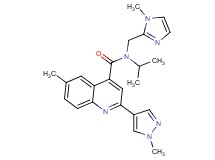 N-isopropyl-6-methyl-N-[(1-methyl-1H-imidazol-2-yl)methyl]-2-(1-methyl-1H-pyrazol-4-yl)quinoline-4-carboxamide