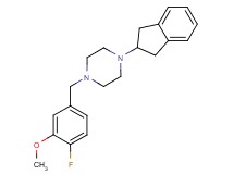 1-(2,3-dihydro-1H-inden-2-yl)-4-(4-fluoro-3-methoxybenzyl)piperazine