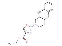 ethyl 2-{4-[(2-methylphenyl)thio]-1-piperidinyl}-1,3-oxazole-4-carboxylate