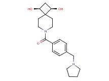 (1R*,3S*)-7-[4-(1-pyrrolidinylmethyl)benzoyl]-7-azaspiro[3.5]nonane-1,3-diol