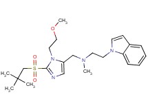 N-{[2-[(2,2-dimethylpropyl)sulfonyl]-1-(2-methoxyethyl)-1H-imidazol-5-yl]methyl}-2-(1H-indol-1-yl)-N-methylethanamine